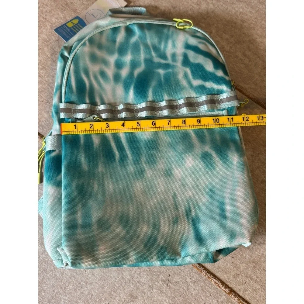 EcoTech Riley Tie Dye Backpack Y2K Soft Girl Travel Laptop Bag NWT Aqua Recycle